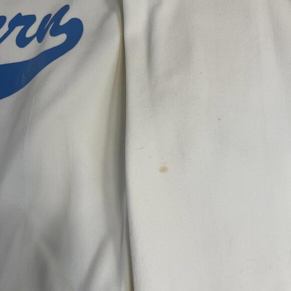 VTG 70s Russell Athletic Western Sweatshirt Mens Large White Blue Ribbed Rare - Picture 6 of 9